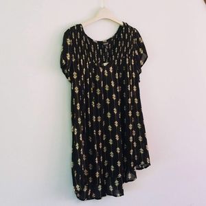 Lucky Brand Printed Peasant Top